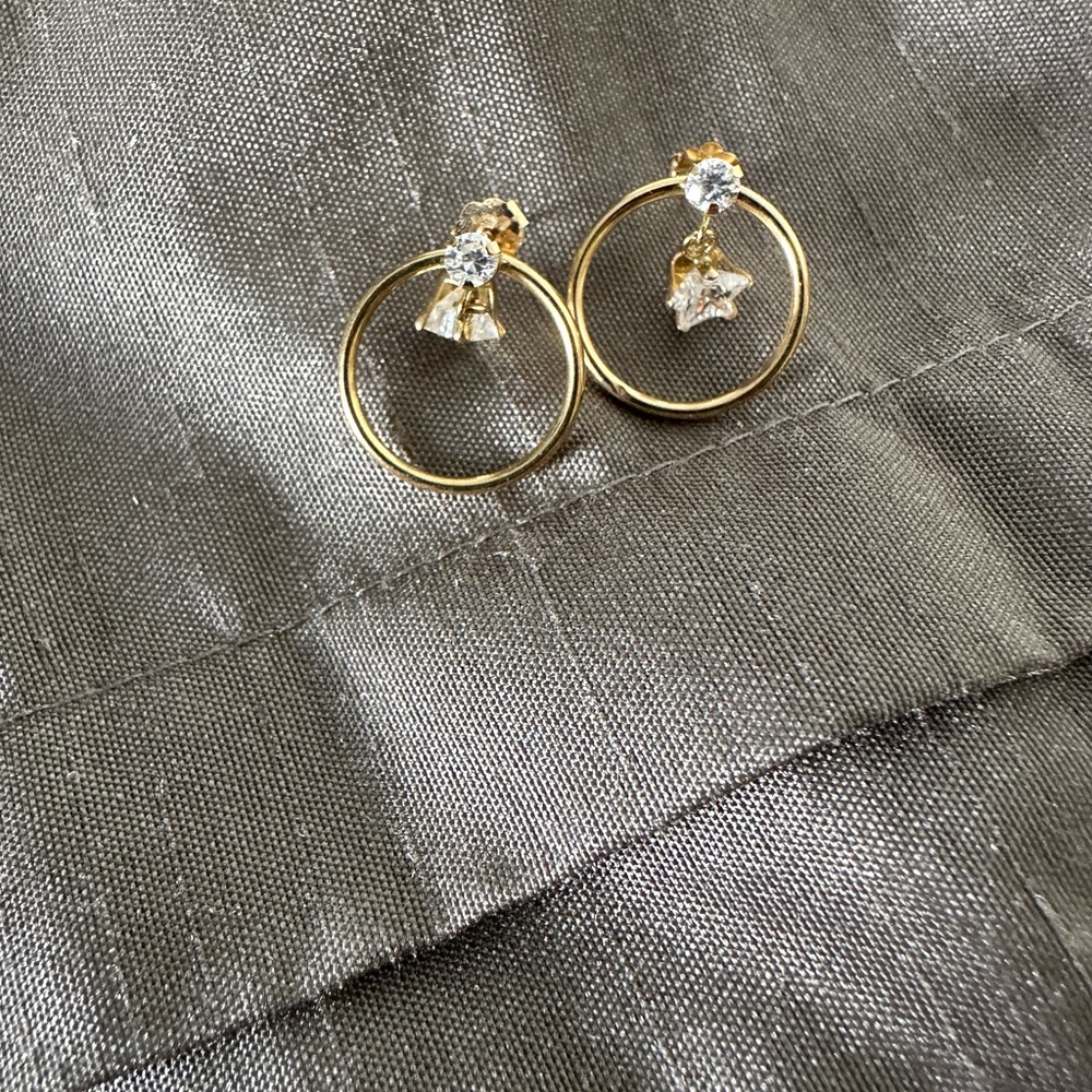 Gold tone earrings